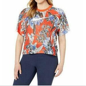 Nike Floral Short Sleeve Top
